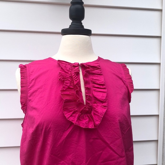 J. Crew Ruffle Shirt in the funnest of colors! - Picture 3 of 8